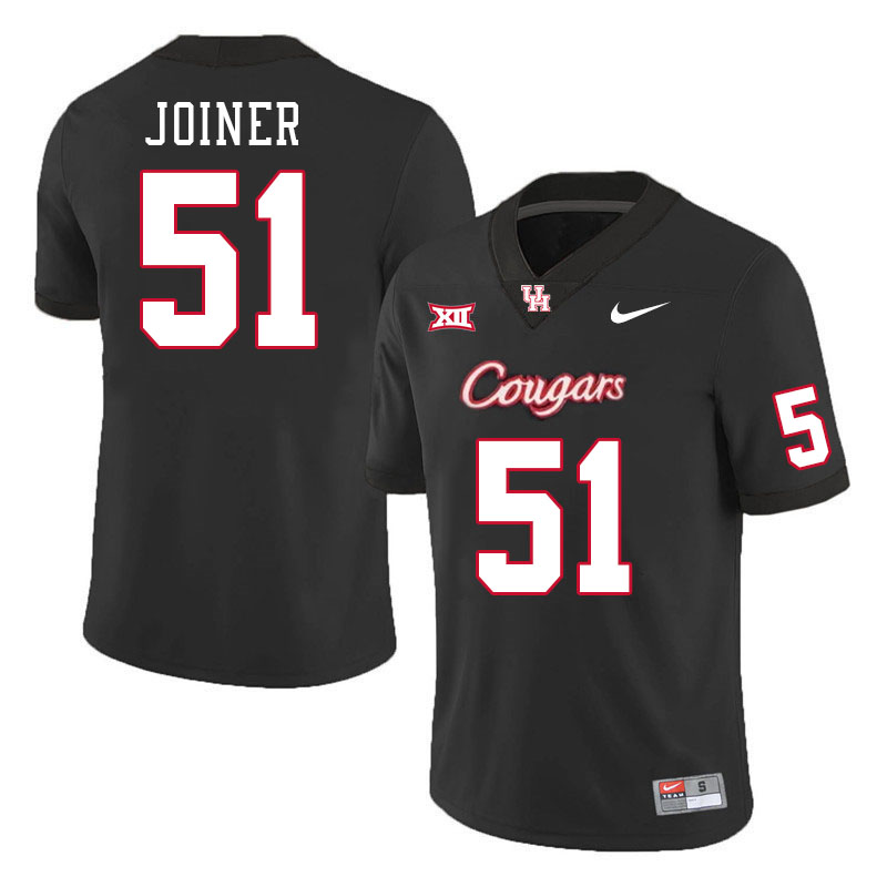 Men #51 Derek Joiner Houston Cougars College Football Jerseys Stitched-Black